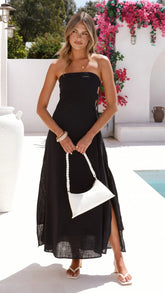 Ramona Strapless Maxi Dress - Black