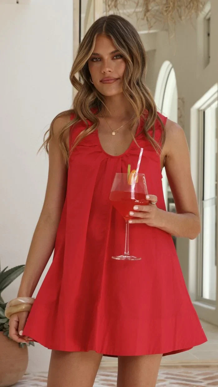 Vika Mini Dress - Red
