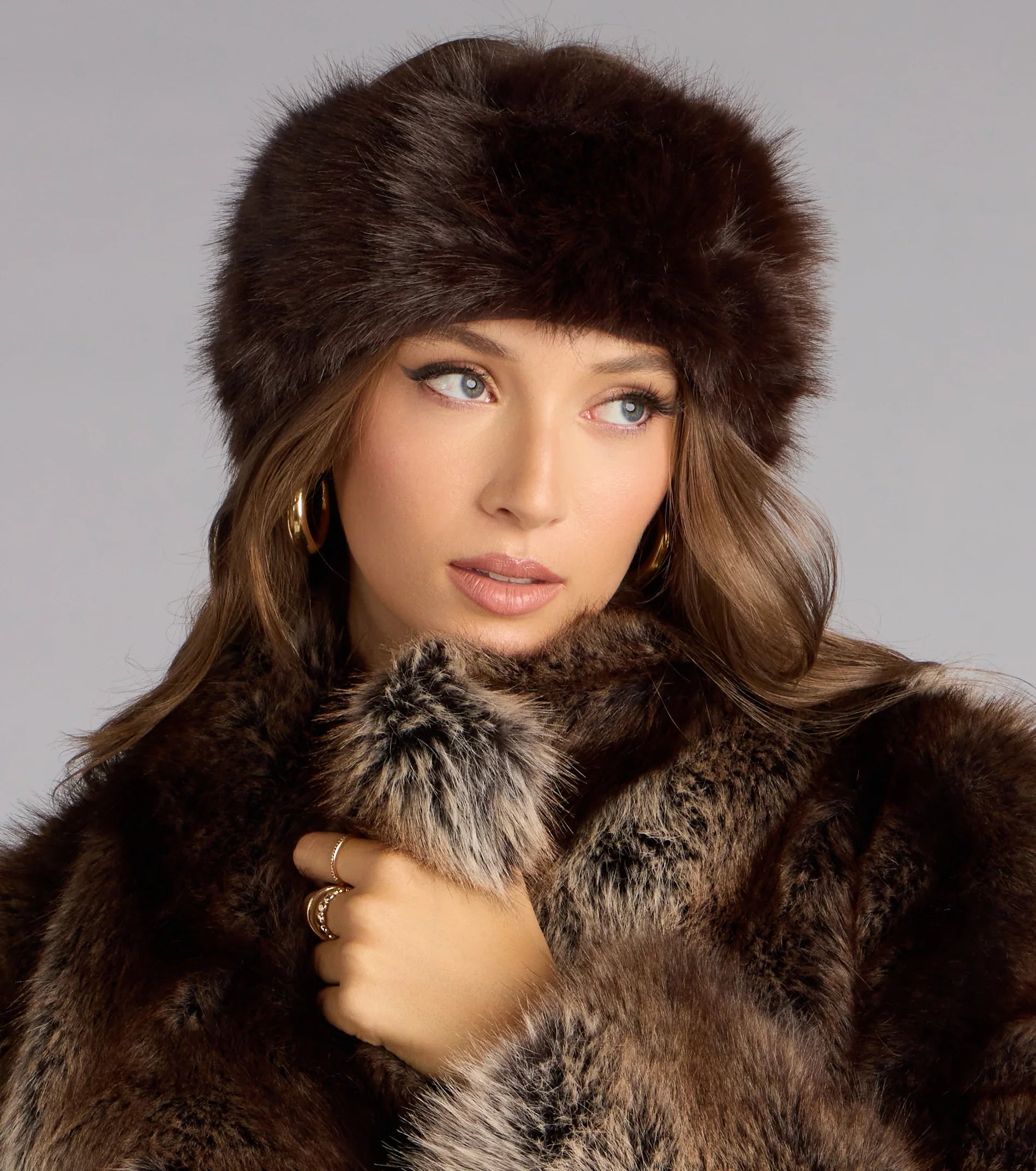 Snow Kissed Faux Fur Headband Wrap